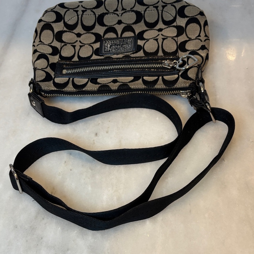 Coach Poppy Signature Logo Canvas Crossbody Bag - Picture 14 of 15